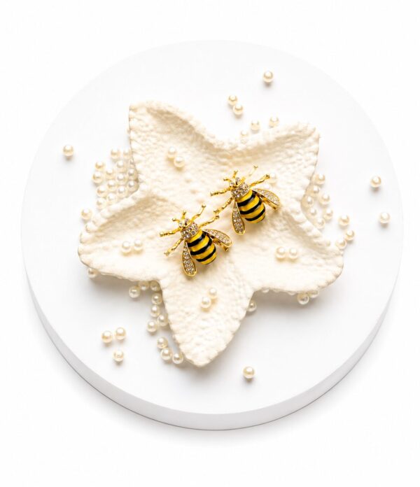 ChatGPT Image Jul 6, 2026 at 01_17_42 AM (2) Bumble bee stud earrings