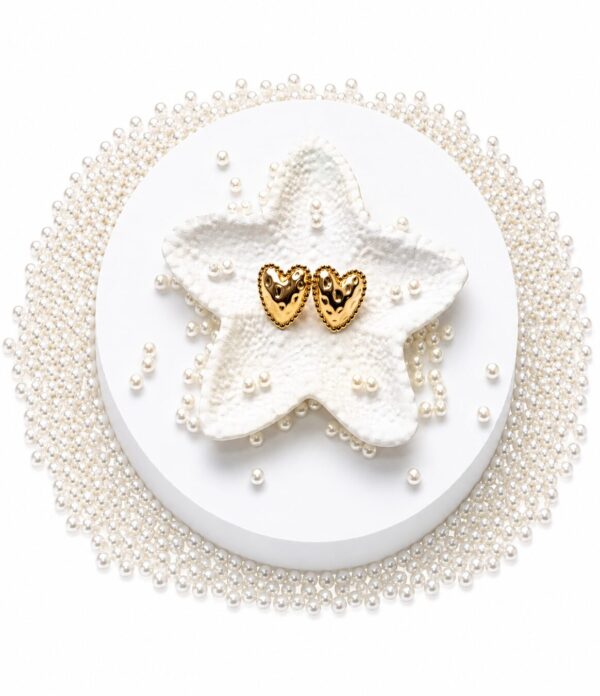 ChatGPT Image Jul 8, 2026 at 12_33_07 AM Puffy Textured Heart Stud Earrings