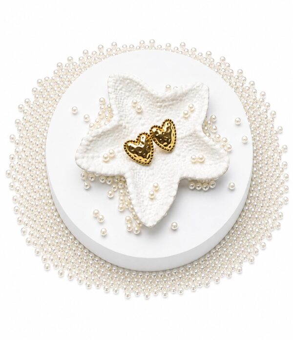 ChatGPT Image Jul 8, 2026 at 12_34_30 AM Puffy Textured Heart Stud Earrings