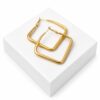 Chunky square hoop earrings