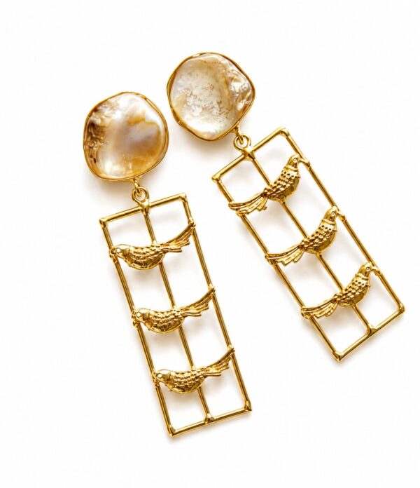 ChatGPT Image Jul 6, 2026 at 12_17_20 AM Golden Aviary Drop Earrings