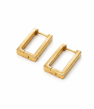 Square Huggie Hoops